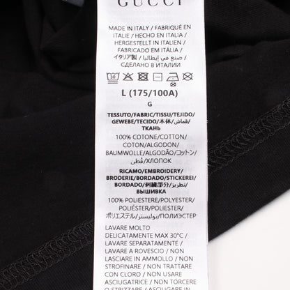ロゴプリント 半袖Tシャツ コットン ブラック ブルー レッド グッチ