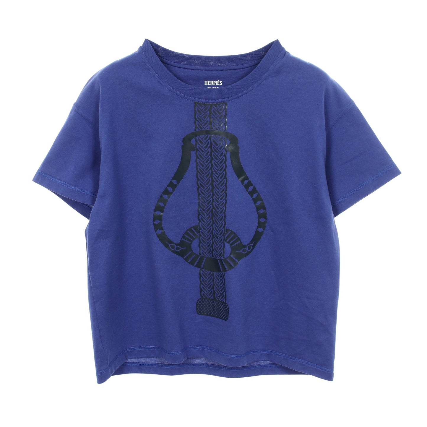 FANTAISIE D'ETRIERS 半袖Tシャツ コットン ブルー エルメス トップス HERMES