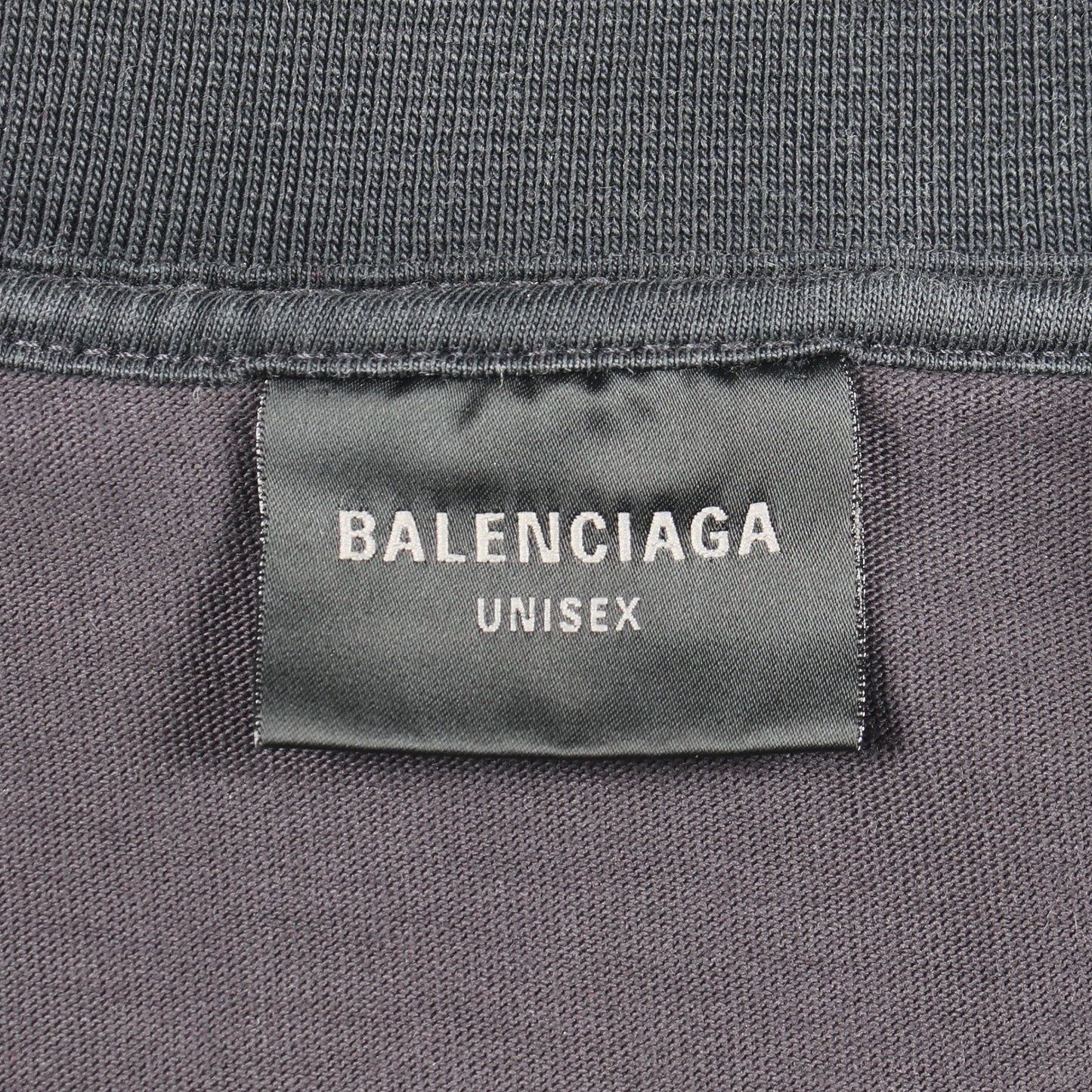 デストロイ加工 レイヤードシャツ 長袖Tシャツ コットン ブラック バレンシアガ トップス BALENCIAGA