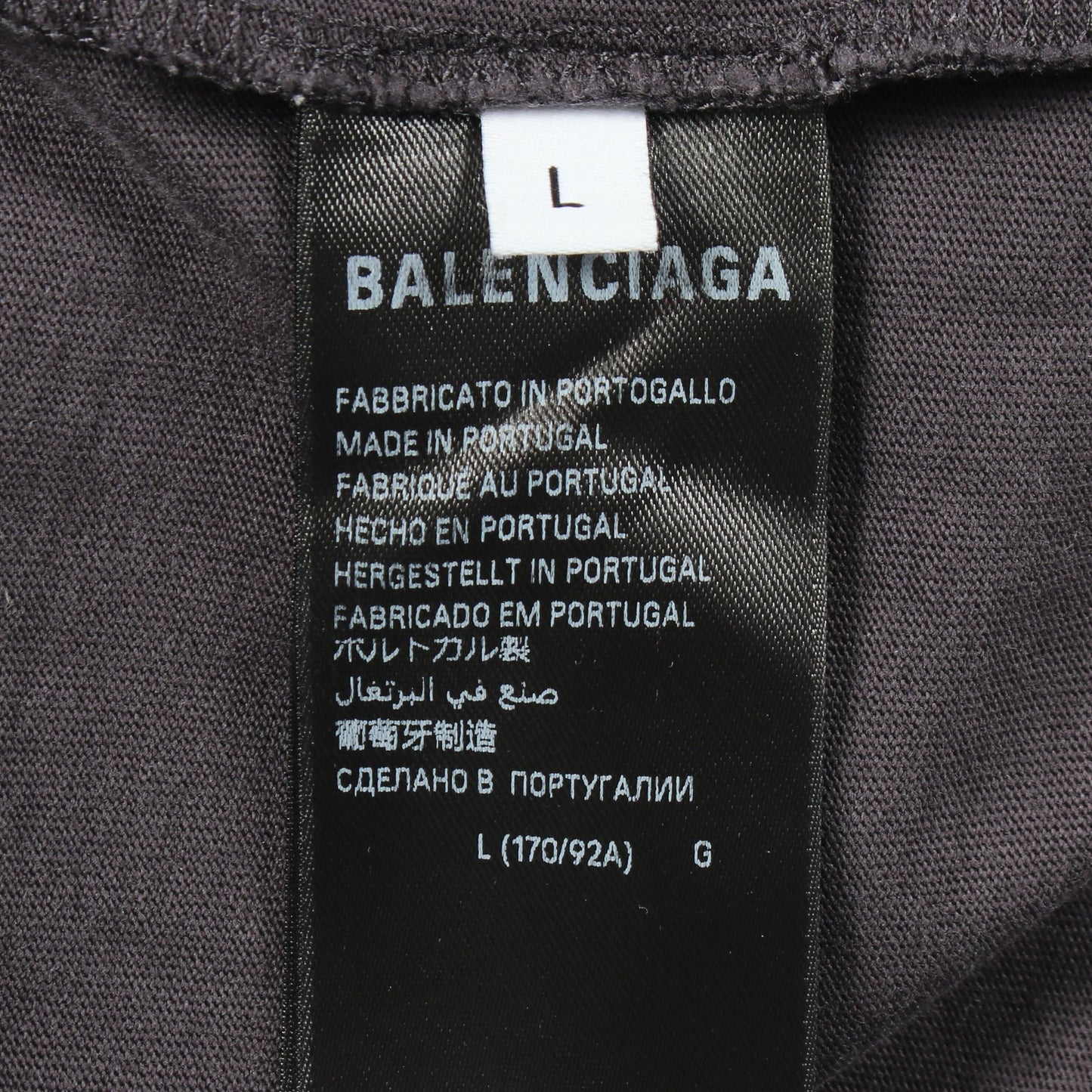 デストロイ加工 レイヤードシャツ 長袖Tシャツ コットン ブラック バレンシアガ トップス BALENCIAGA