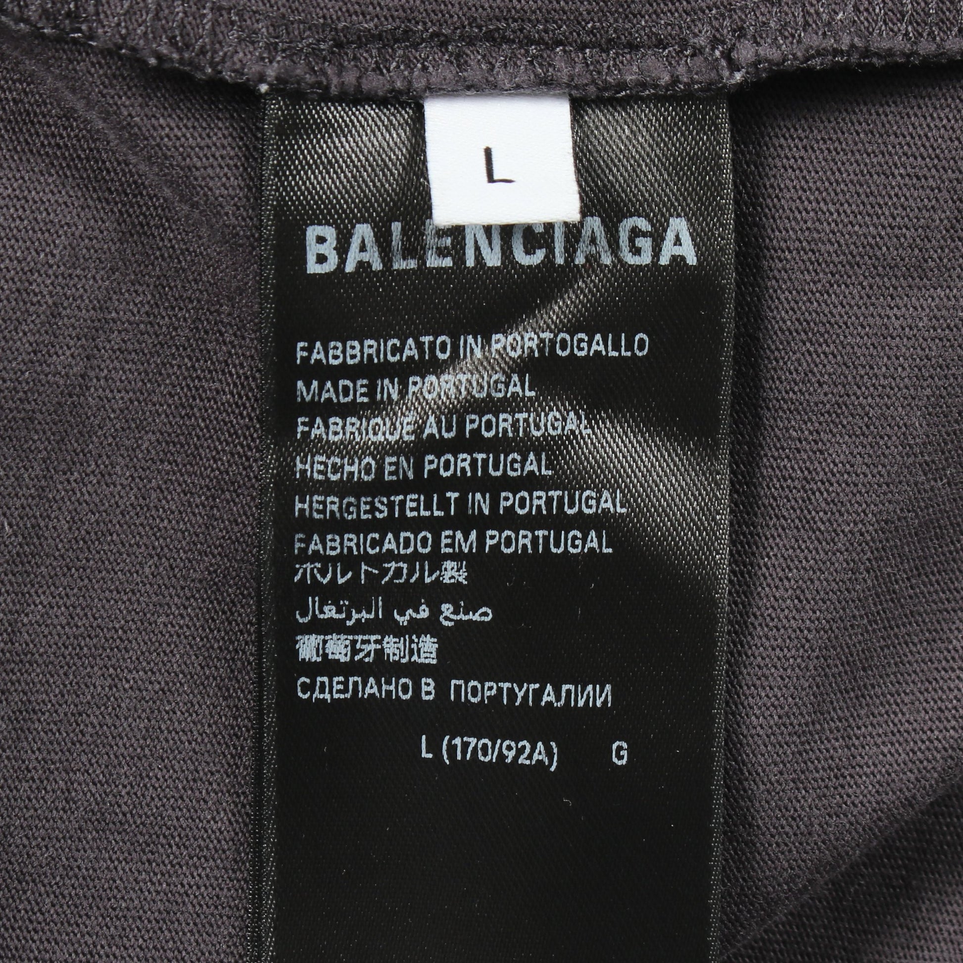 デストロイ加工 レイヤードシャツ 長袖Tシャツ コットン ブラック バレンシアガ トップス BALENCIAGA