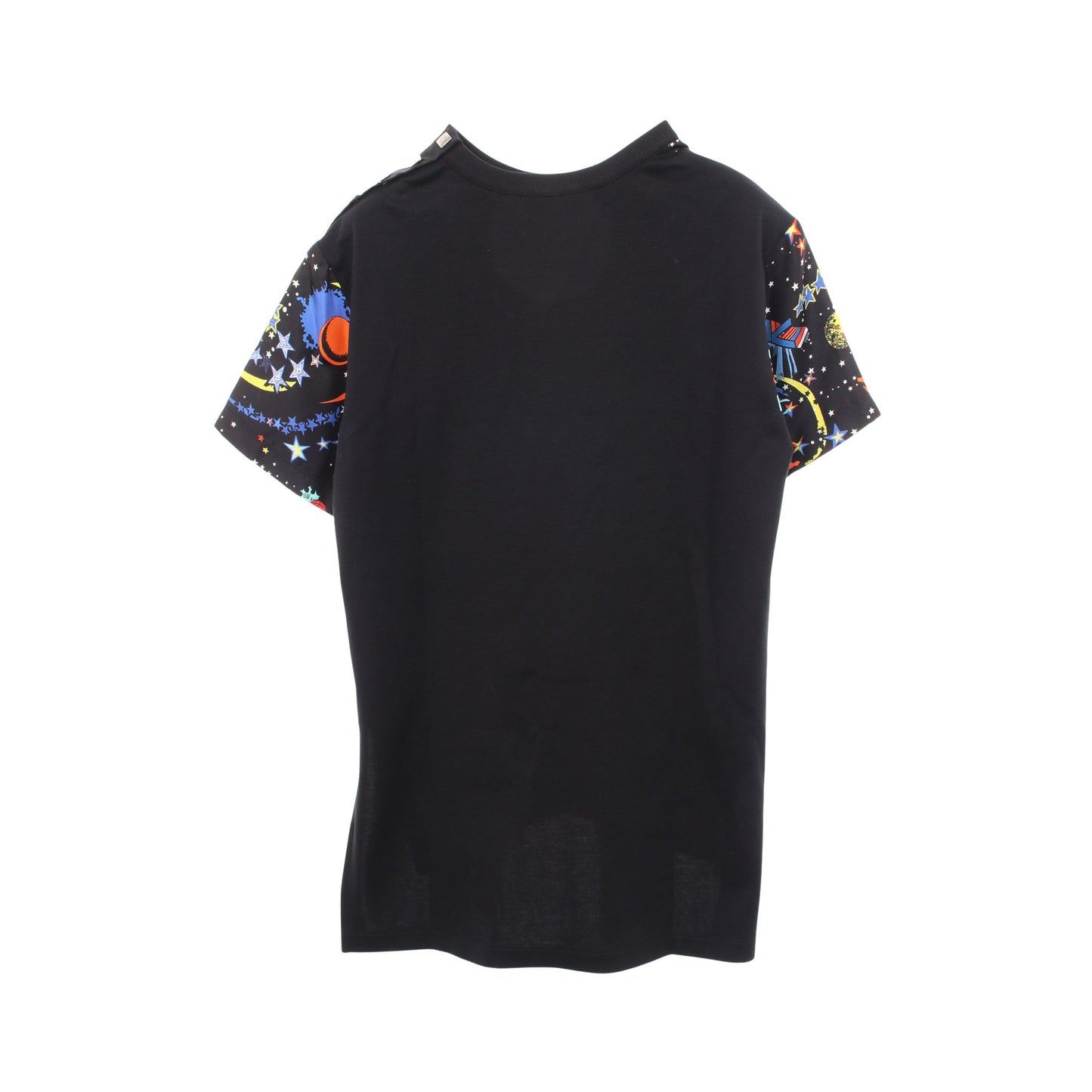 ギャラクシー 総柄 半袖Tシャツ シルク コットン ブラック マルチカラー ルイヴィトン トップス LOUIS VUITTON