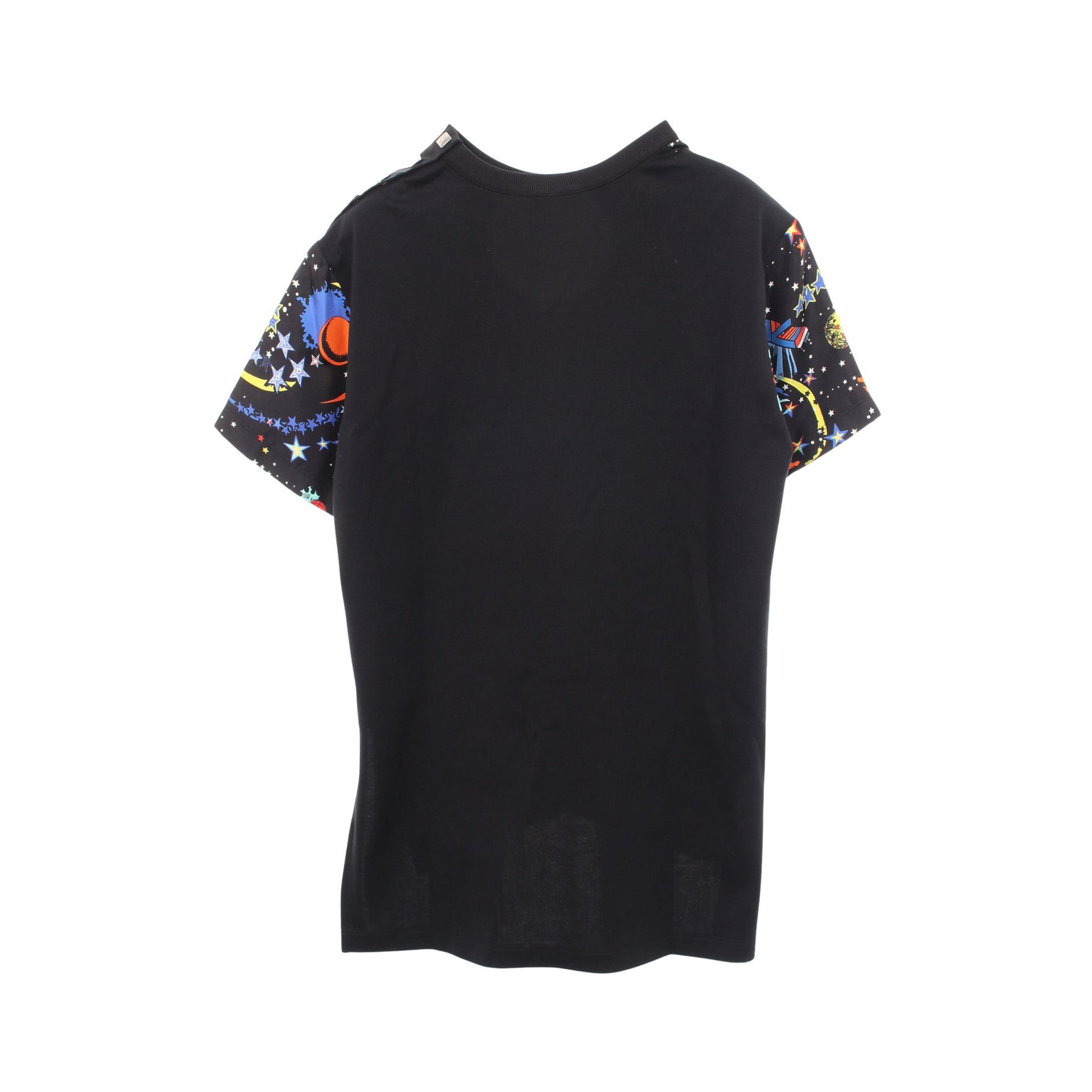 ギャラクシー 総柄 半袖Tシャツ シルク コットン ブラック マルチカラー ルイヴィトン トップス LOUIS VUITTON