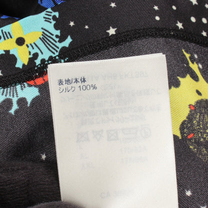 ギャラクシー 総柄 半袖Tシャツ シルク コットン ブラック マルチカラー ルイヴィトン トップス LOUIS VUITTON