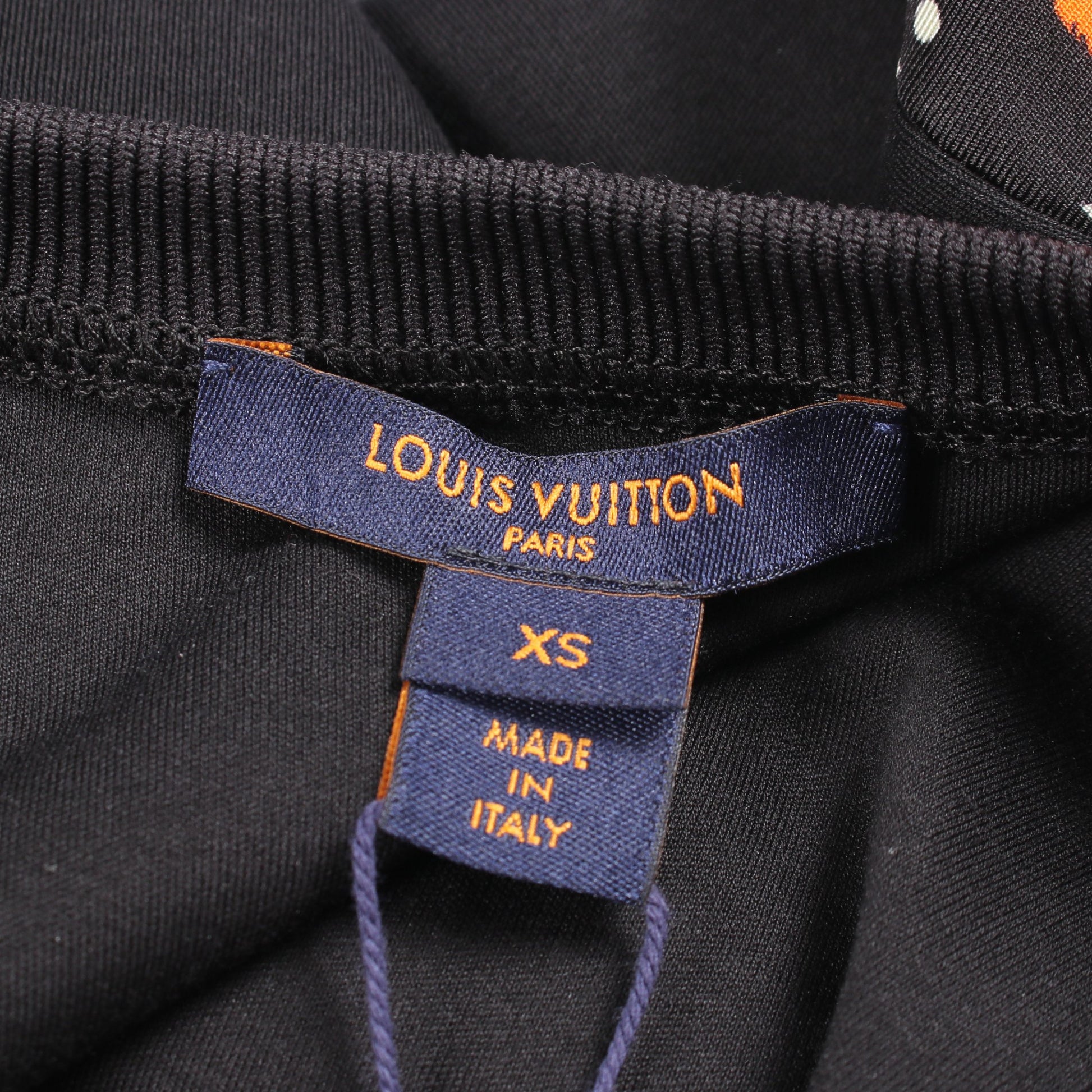 ギャラクシー 総柄 半袖Tシャツ シルク コットン ブラック マルチカラー ルイヴィトン トップス LOUIS VUITTON