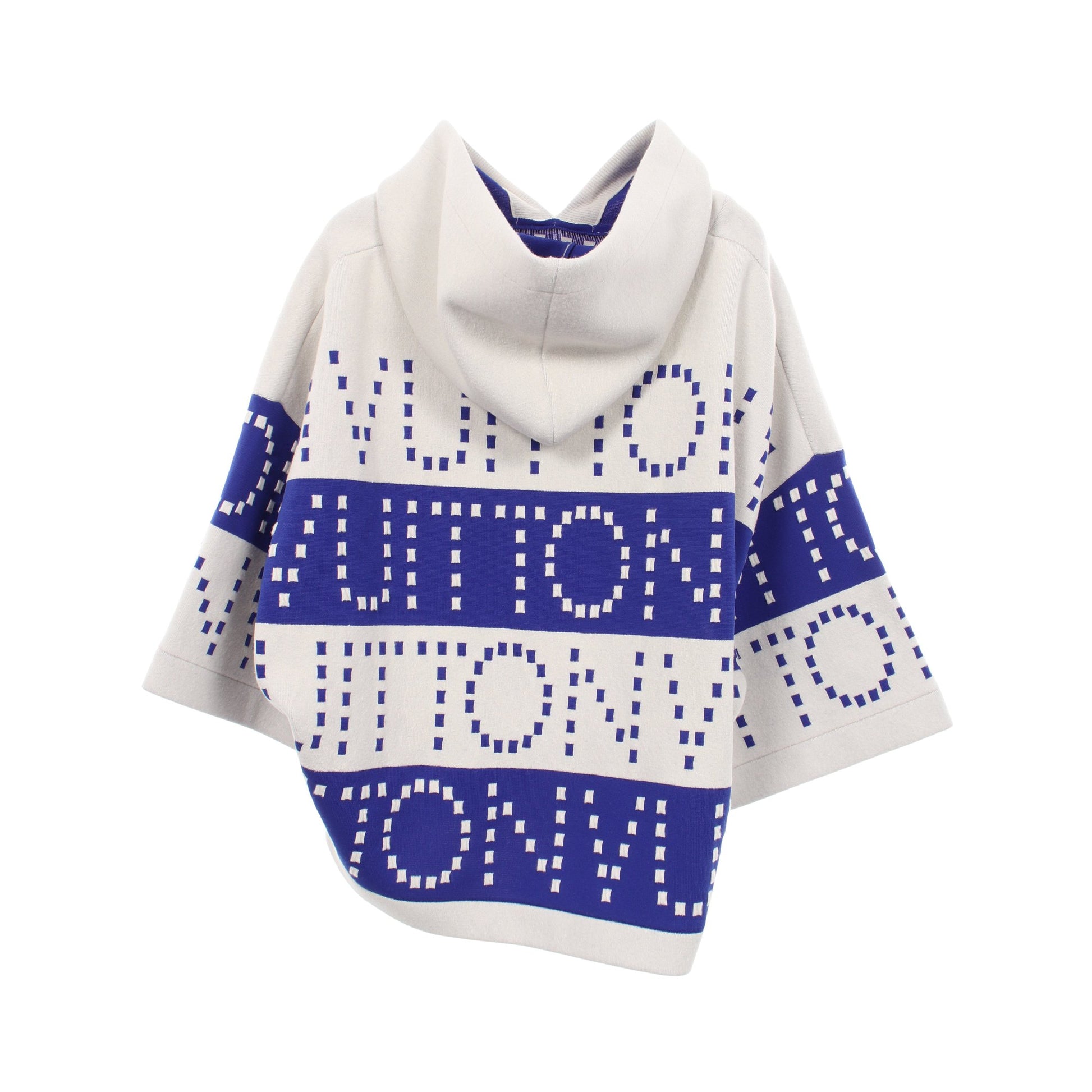 シグネチャー チャンキー ストライプ フーディ プルオーバーパーカー ウール オフホワイト ブルー ルイヴィトン トップス LOUIS VUITTON