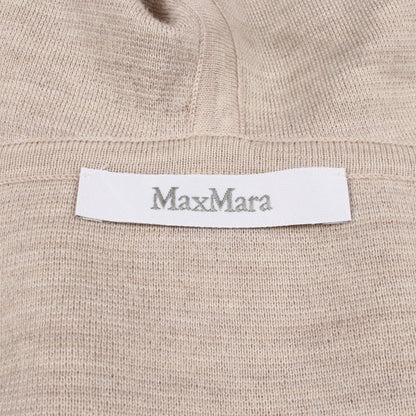 フード付き カーディガン ウール ベージュ マックスマーラ トップス Max Mara