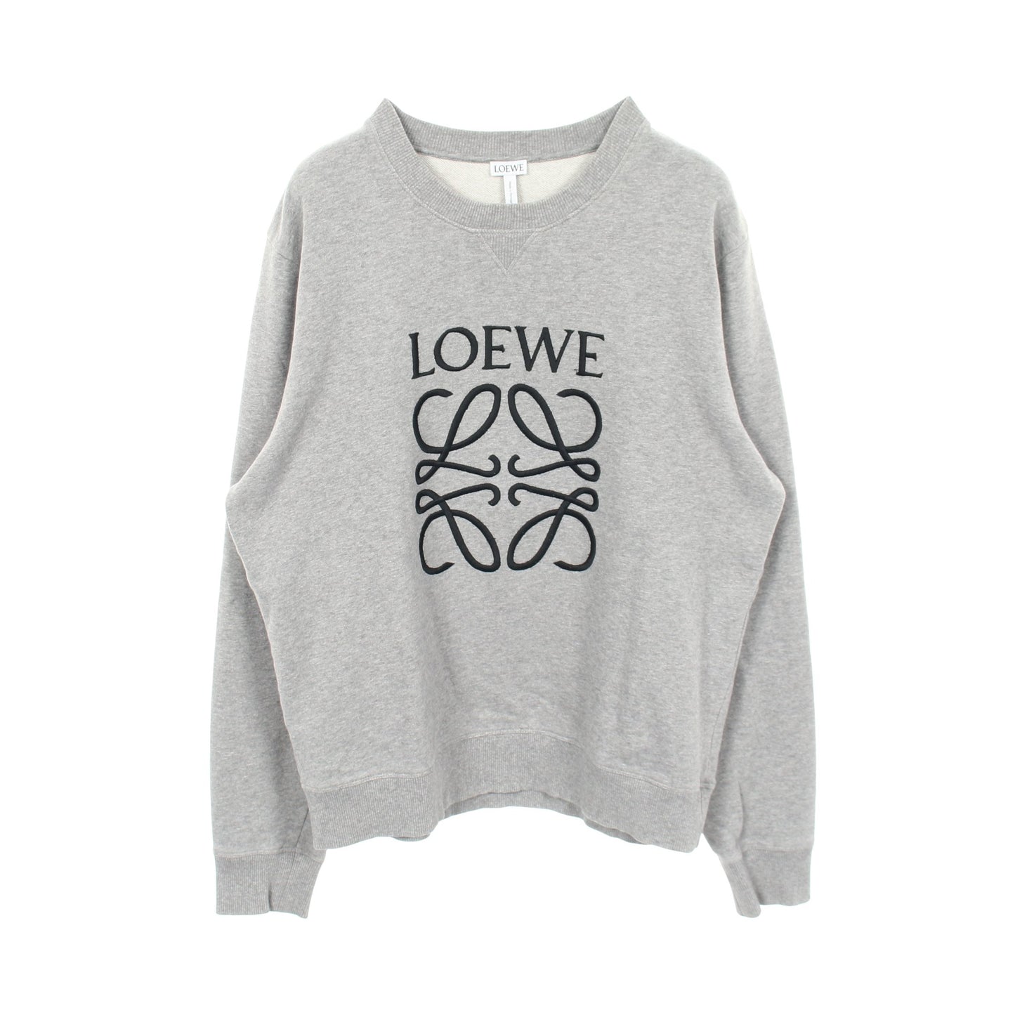 アナグラム刺繍 スウェットシャツ コットン グレー ロエベ トップス LOEWE