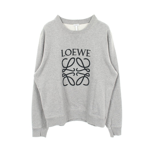 アナグラム刺繍 スウェットシャツ コットン グレー ロエベ トップス LOEWE