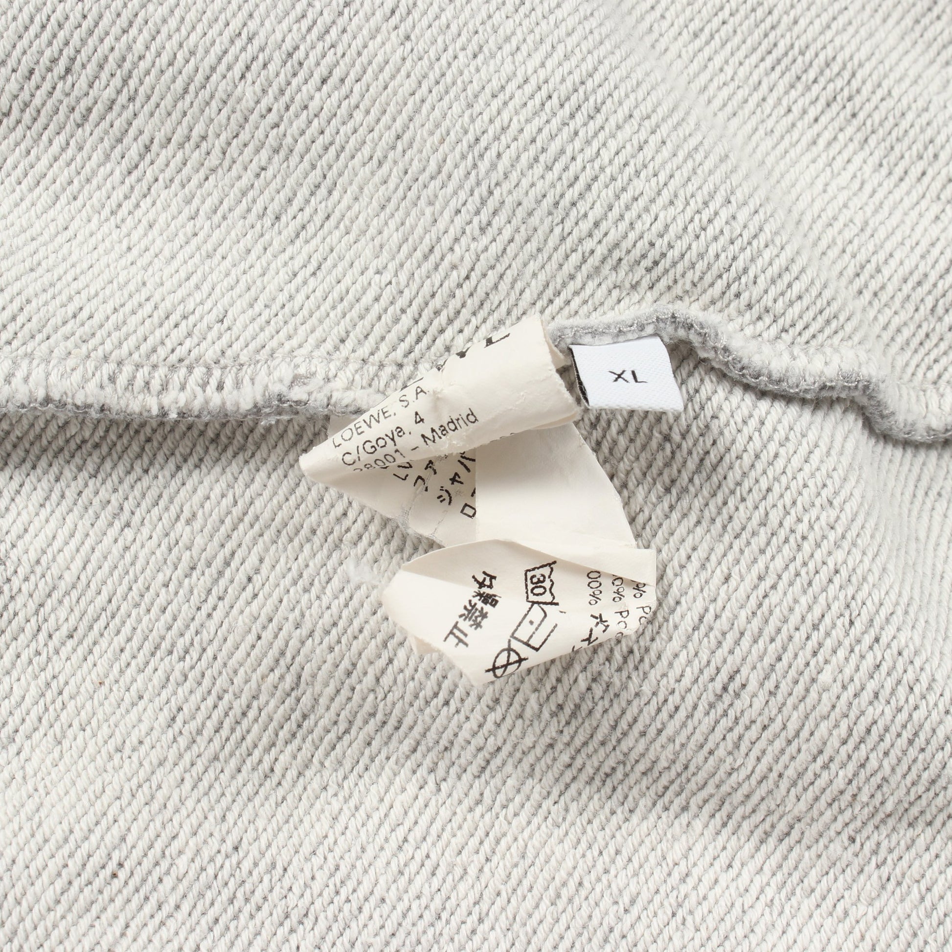 アナグラム刺繍 スウェットシャツ コットン グレー ロエベ トップス LOEWE
