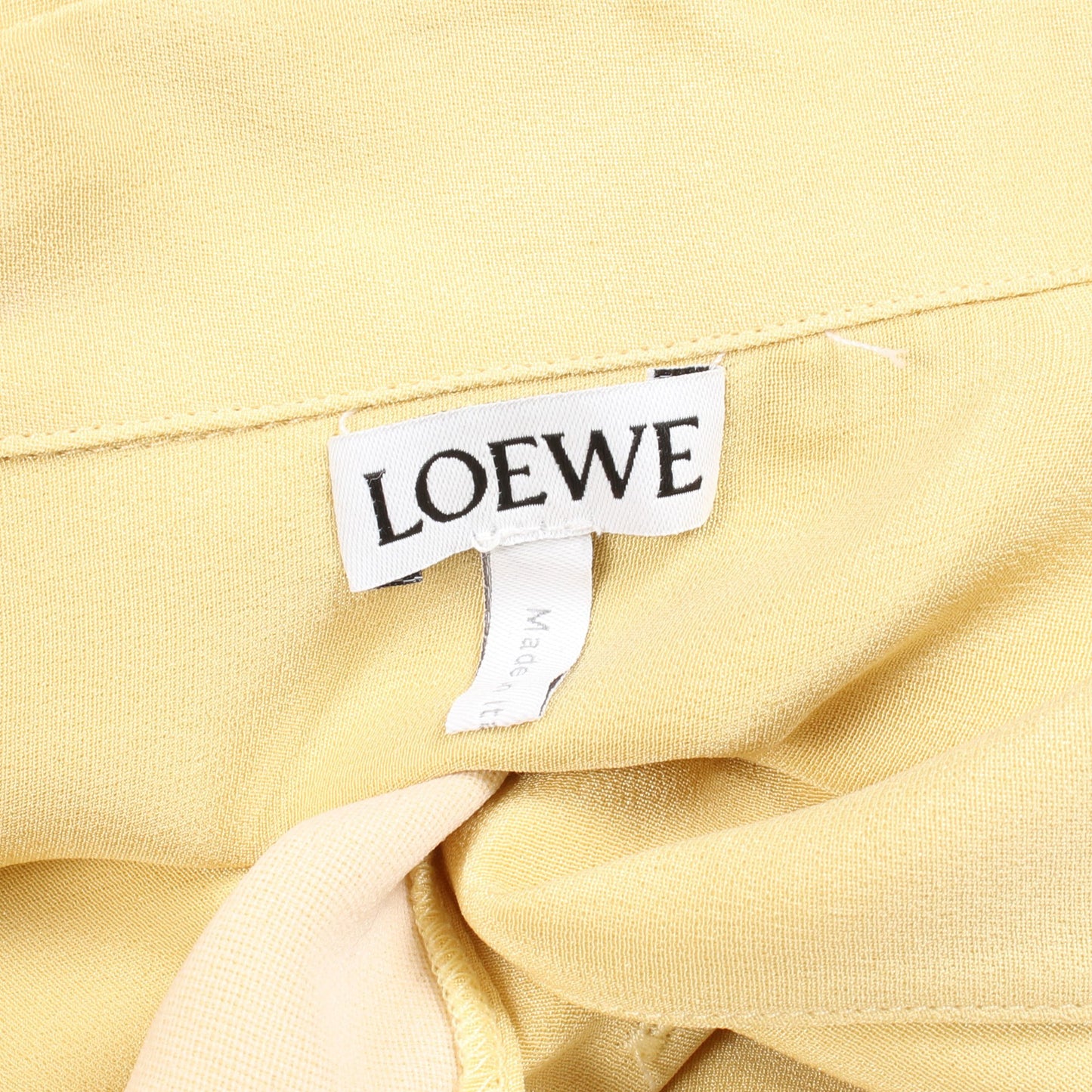 アナグラム 長袖 シャツ シルク イエロー ロエベ トップス LOEWE