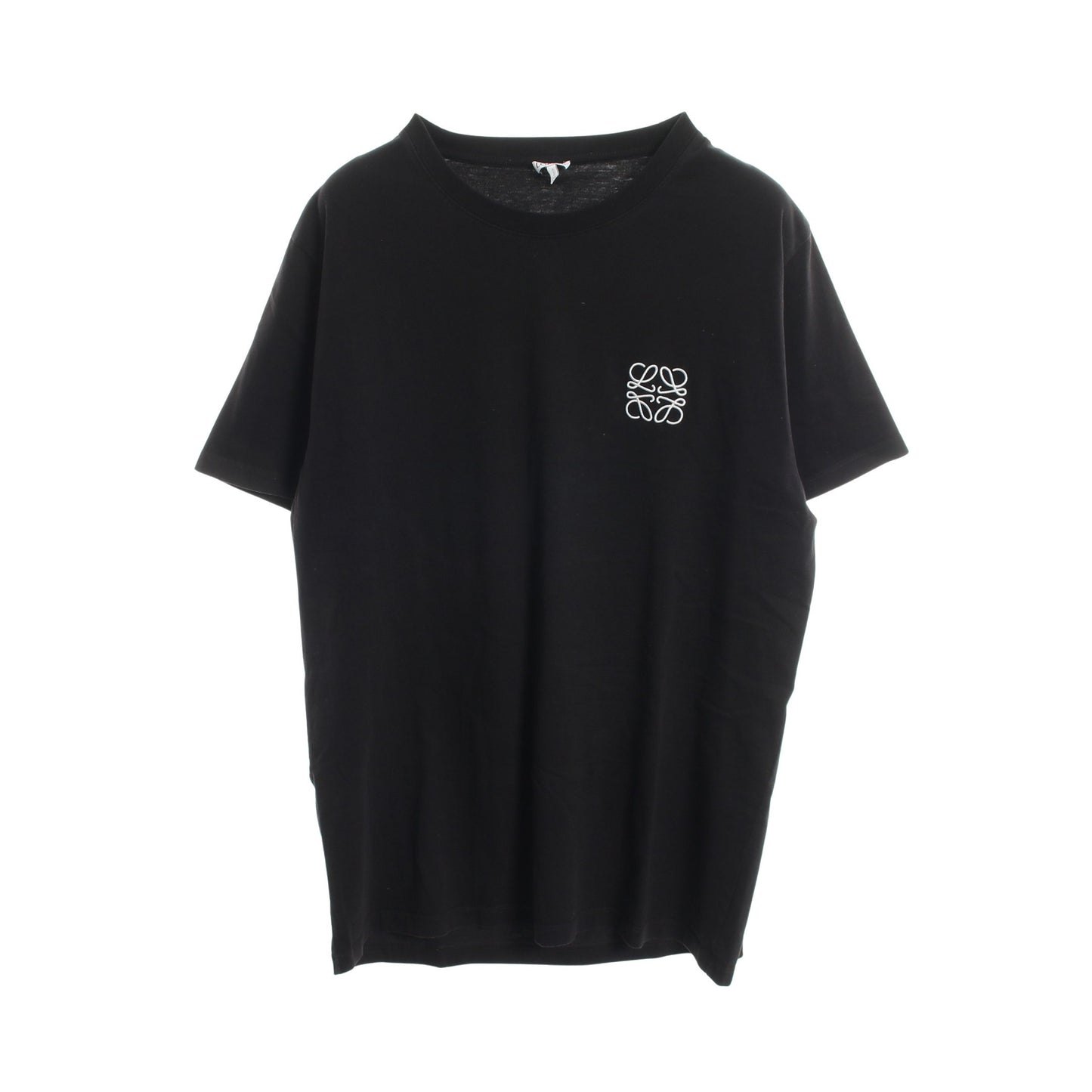 アナグラム刺繍 クルーネック 半袖Tシャツ クルーネック 半袖 コットン ブラック ロエベ トップス LOEWE