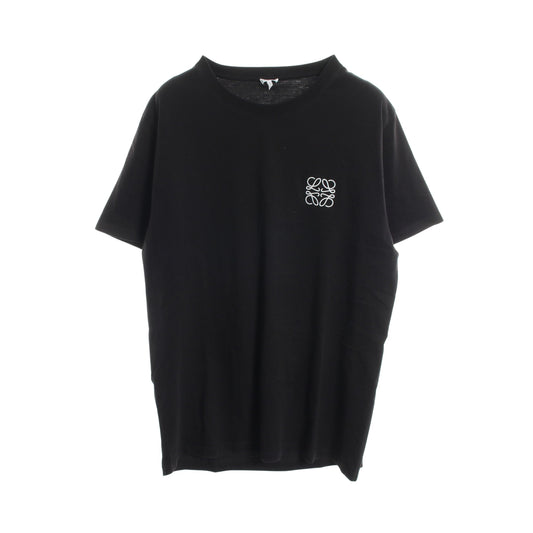 アナグラム刺繍 クルーネック 半袖Tシャツ クルーネック 半袖 コットン ブラック ロエベ トップス LOEWE