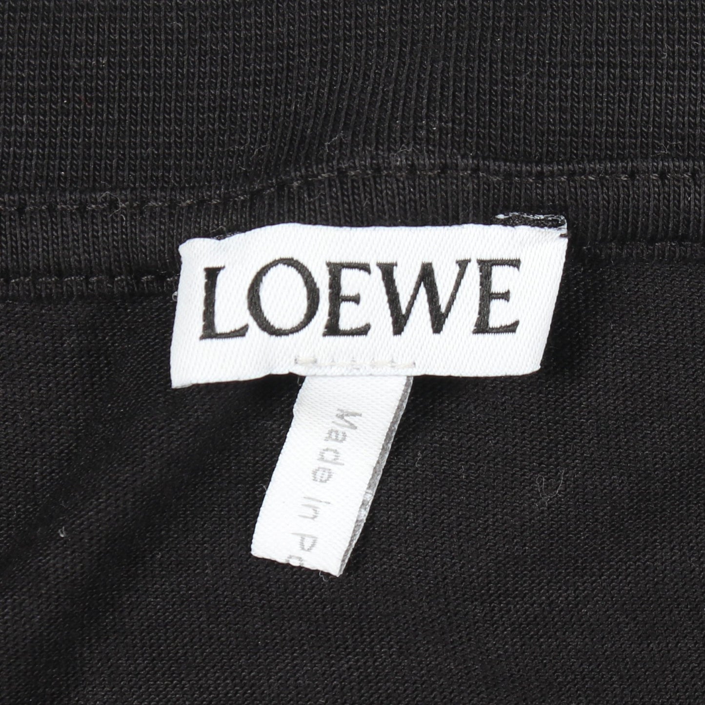 アナグラム刺繍 クルーネック 半袖Tシャツ クルーネック 半袖 コットン ブラック ロエベ トップス LOEWE