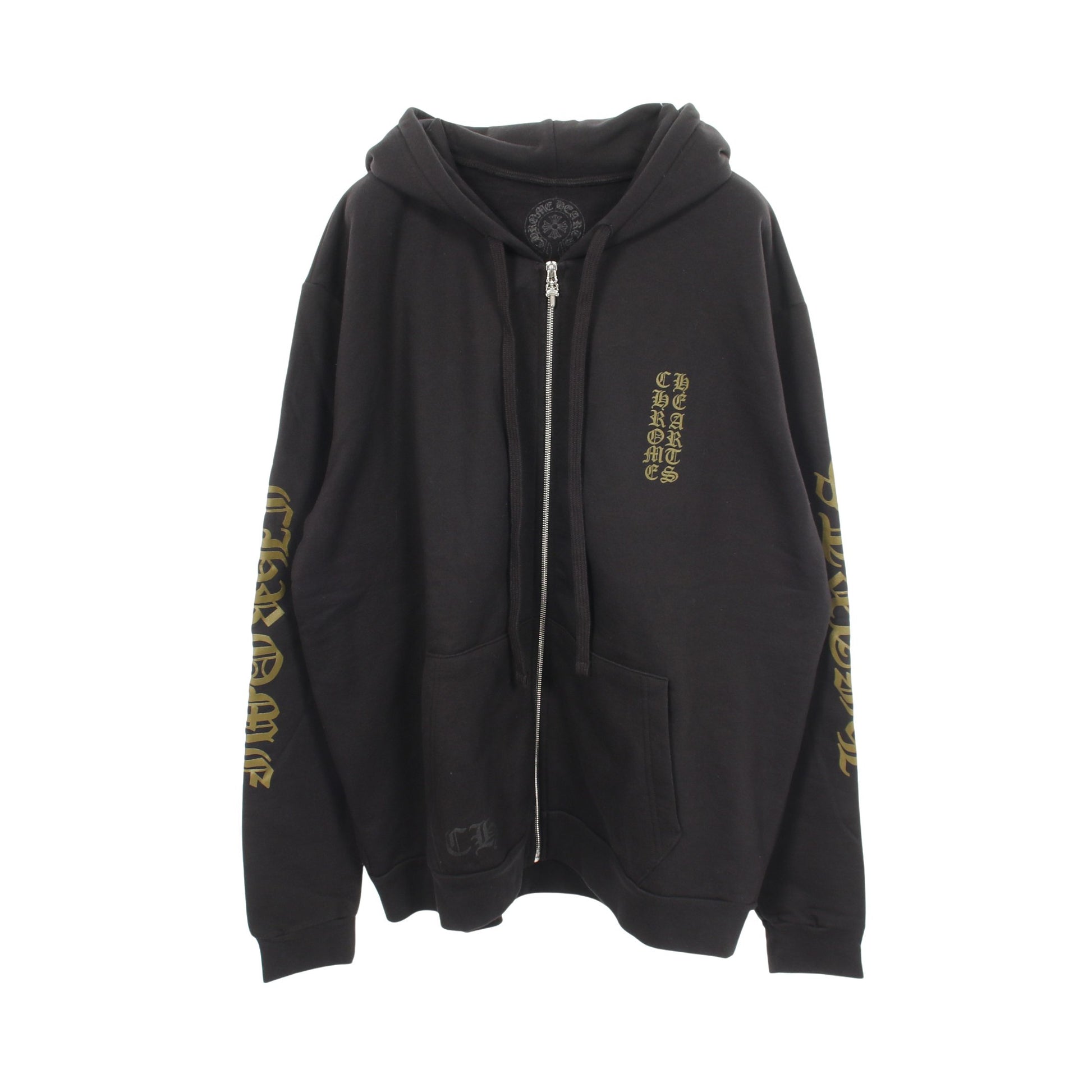 ダガージップ アームロゴ ジップアップパーカー コットン ブラック クロムハーツ トップス Chrome Hearts