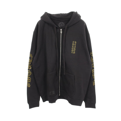 ダガージップ アームロゴ ジップアップパーカー コットン ブラック クロムハーツ トップス Chrome Hearts