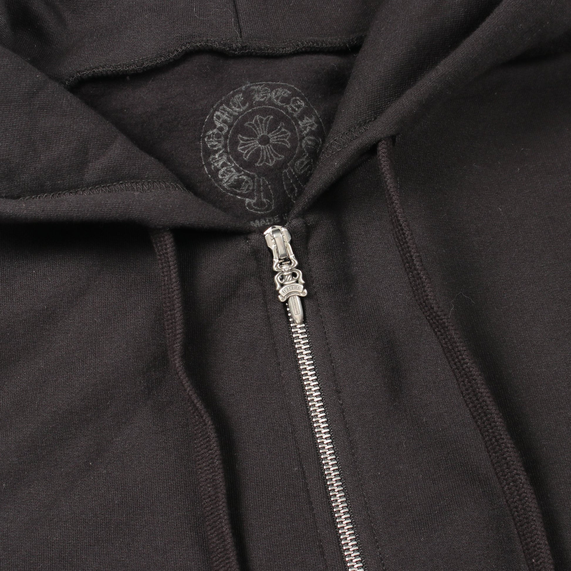 ダガージップ アームロゴ ジップアップパーカー コットン ブラック クロムハーツ トップス Chrome Hearts