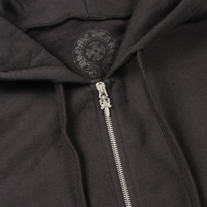 ダガージップ アームロゴ ジップアップパーカー コットン ブラック クロムハーツ トップス Chrome Hearts