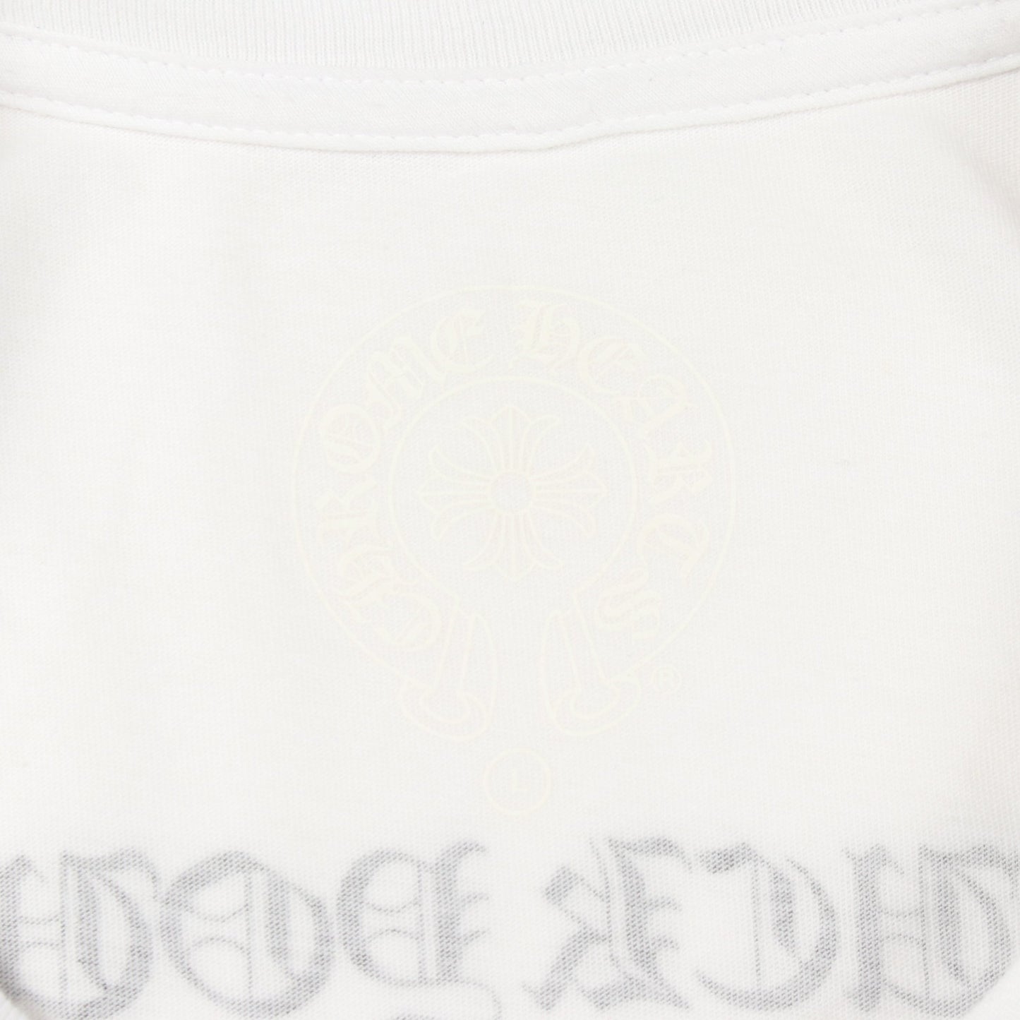 FUCK YOU アームロゴ クルーネック 長袖Tシャツ コットン ホワイト クロムハーツ トップス Chrome Hearts