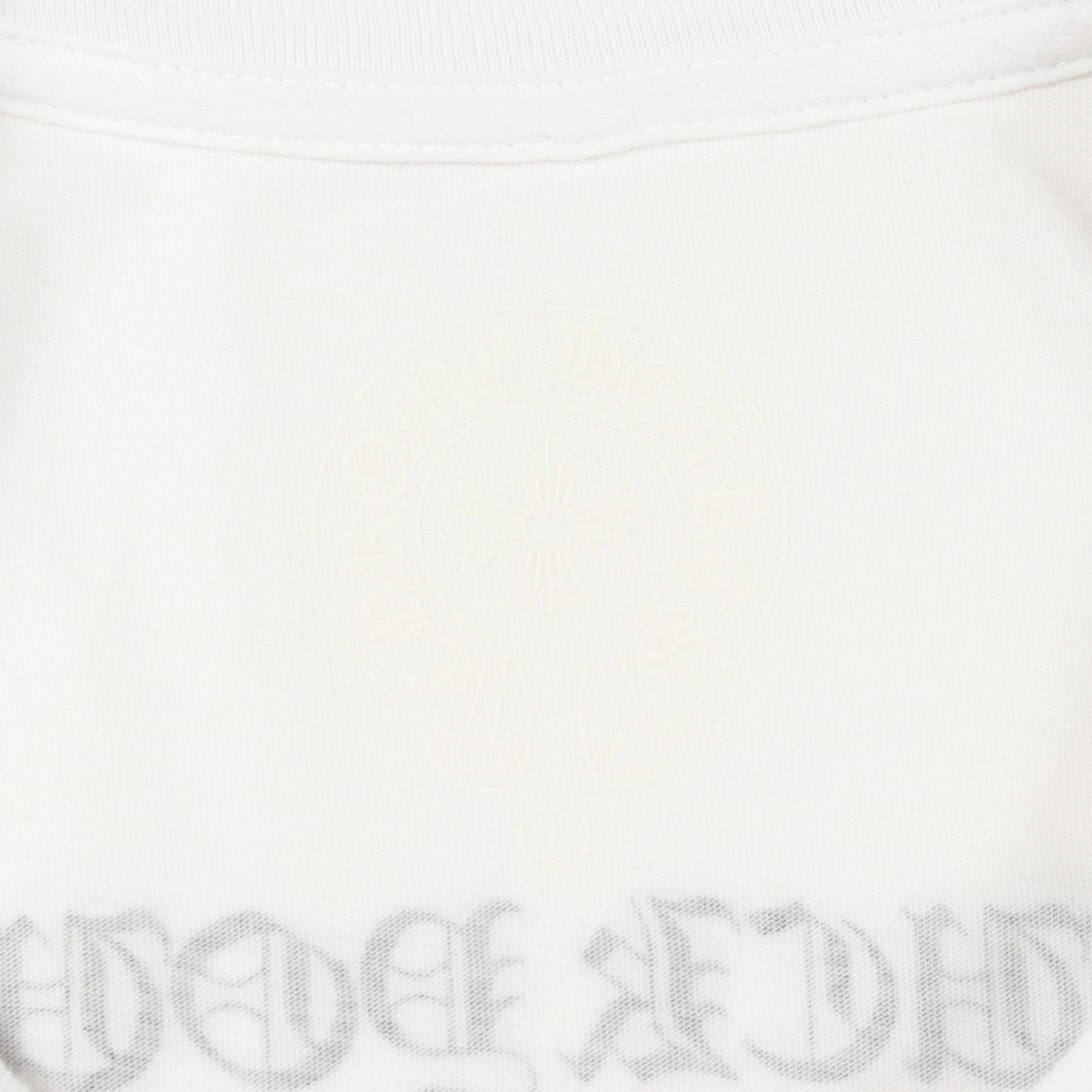 FUCK YOU アームロゴ クルーネック 長袖Tシャツ コットン ホワイト クロムハーツ トップス Chrome Hearts