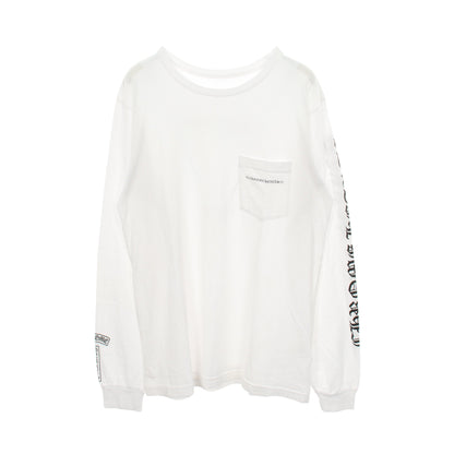 FUCK YOU アームロゴ クルーネック 長袖Tシャツ コットン ホワイト クロムハーツ トップス Chrome Hearts