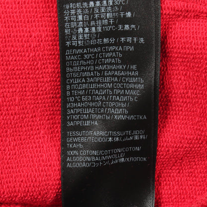 MANY KISSES ダメージ加工 プルオーバーパーカー コットン レッド バレンシアガ トップス BALENCIAGA