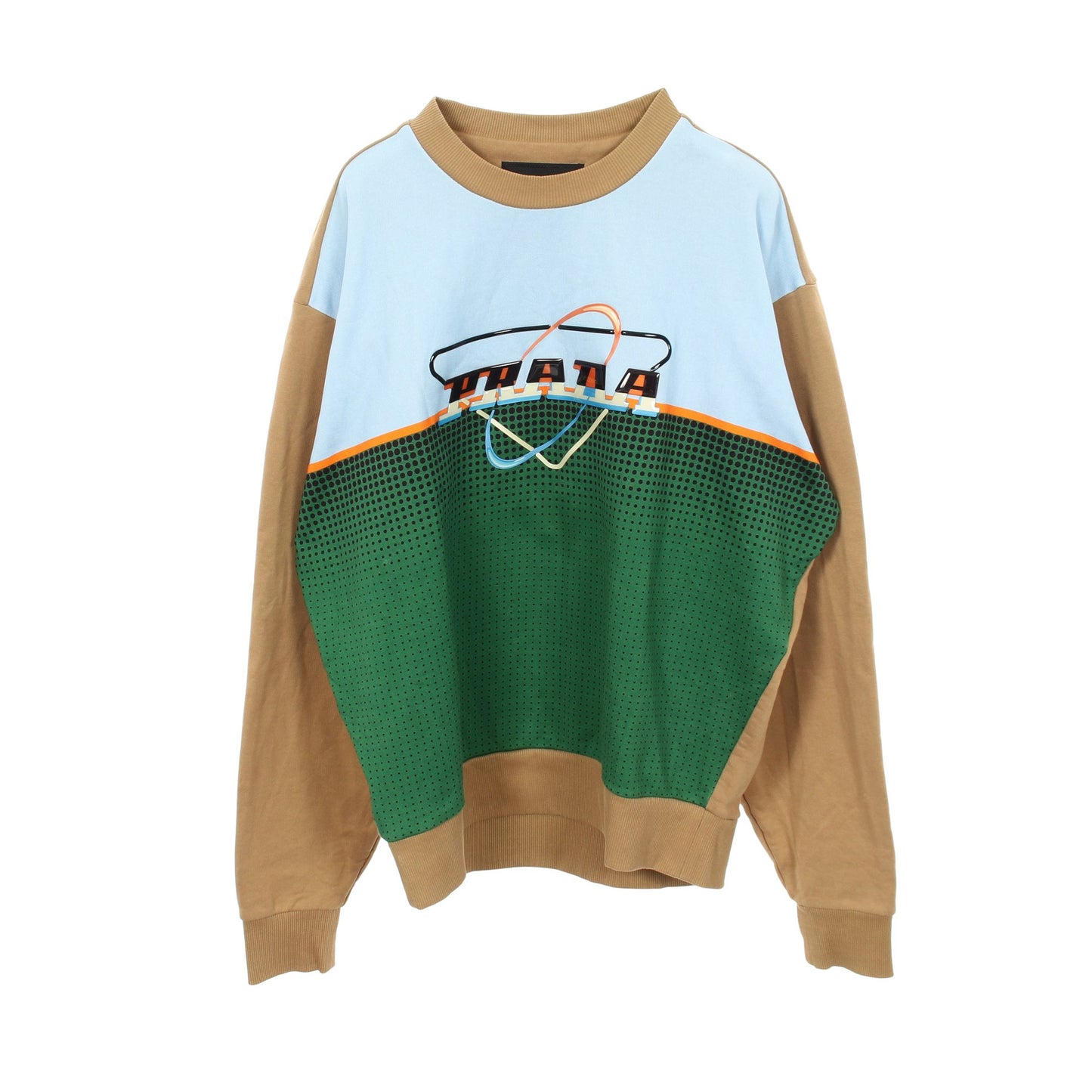 Futuristic Logo sweater スウェットシャツ コットン ベージュ マルチカラー プラダ トップス PRADA