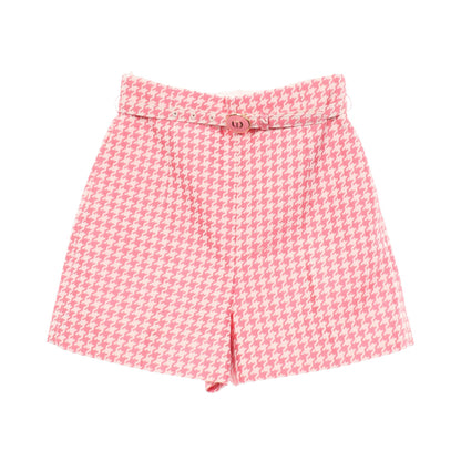 千鳥格子柄 ショーツ パンツ コットン ビスコース ピンク ホワイト クリスチャンディオール ボトムス Christian Dior