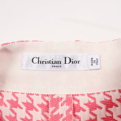 千鳥格子柄 ショーツ パンツ コットン ビスコース ピンク ホワイト クリスチャンディオール ボトムス Christian Dior