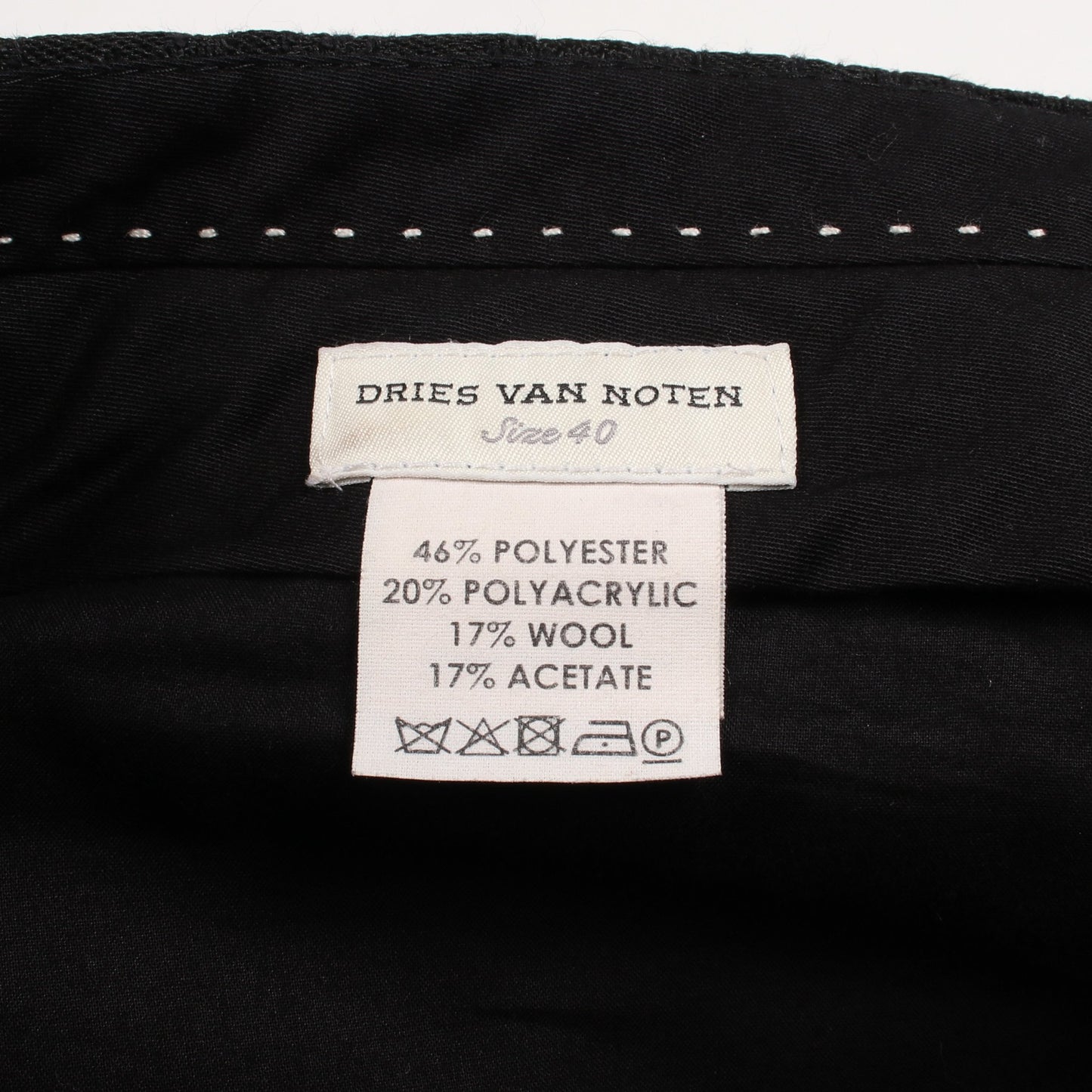花柄 パンツ ウール ブラック ドリスヴァンノッテン ボトムス DRIES VAN NOTEN
