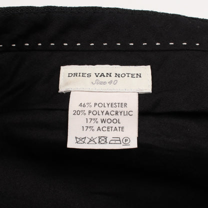 花柄 パンツ ウール ブラック ドリスヴァンノッテン ボトムス DRIES VAN NOTEN