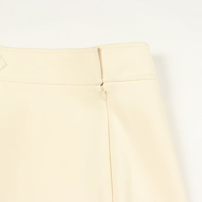 JUPE TRAPEZE スカート レーヨン アイボリー エルメス ボトムス HERMES