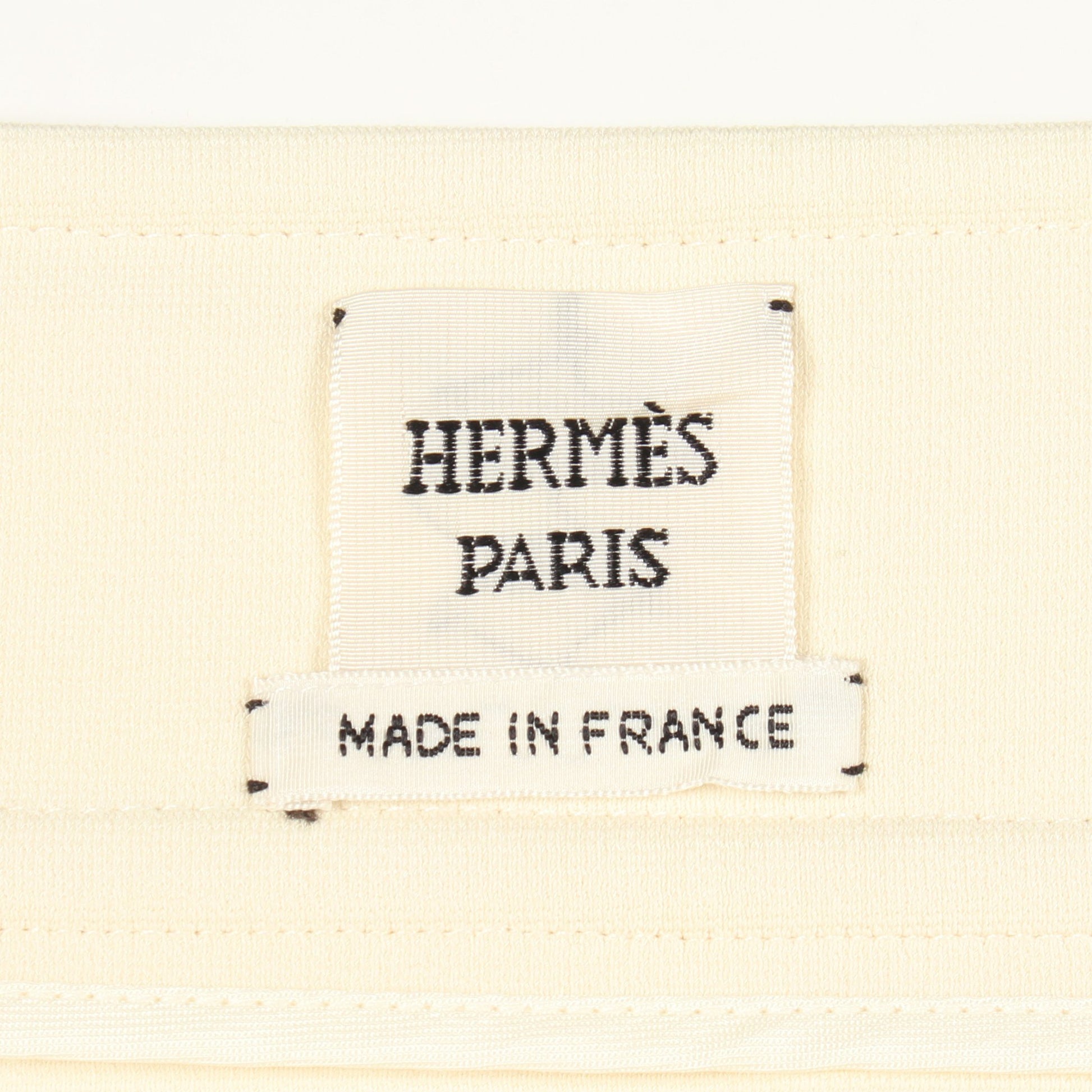 JUPE TRAPEZE スカート レーヨン アイボリー エルメス ボトムス HERMES