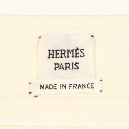 JUPE TRAPEZE スカート レーヨン アイボリー エルメス ボトムス HERMES