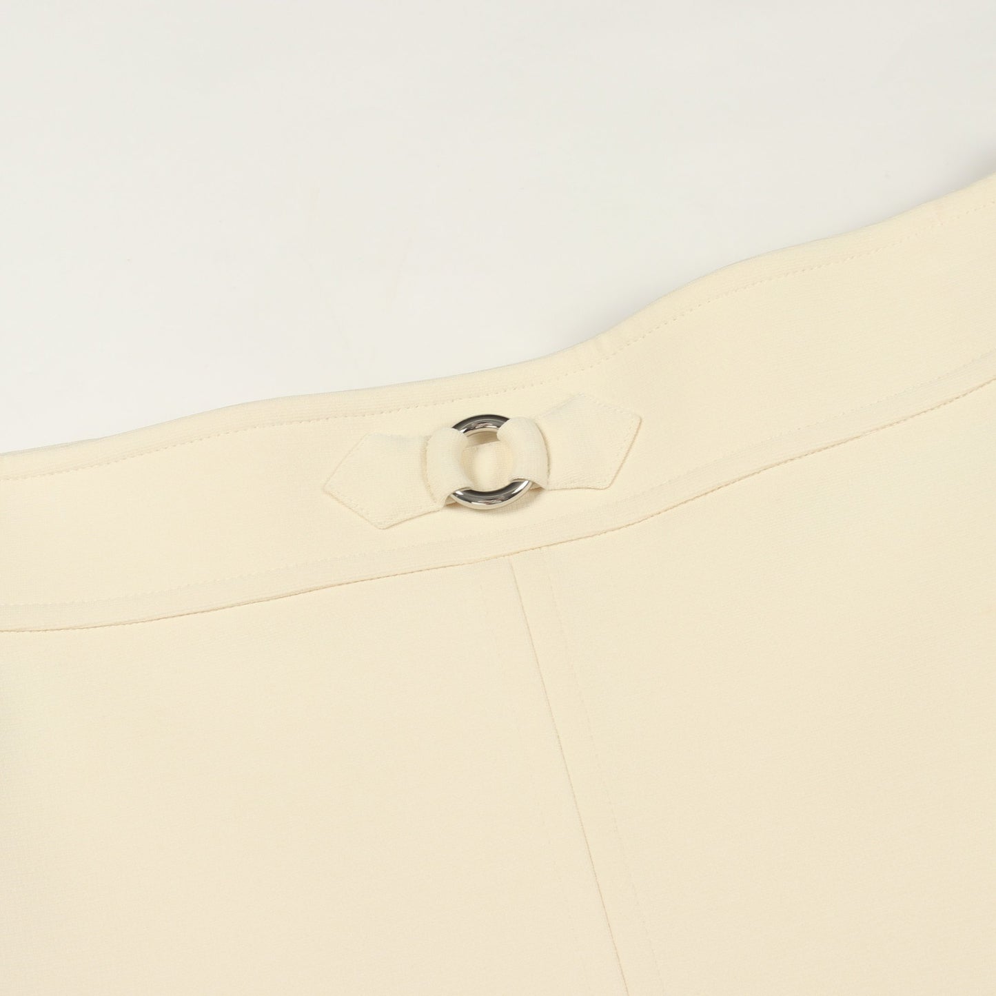 JUPE TRAPEZE スカート レーヨン アイボリー エルメス ボトムス HERMES