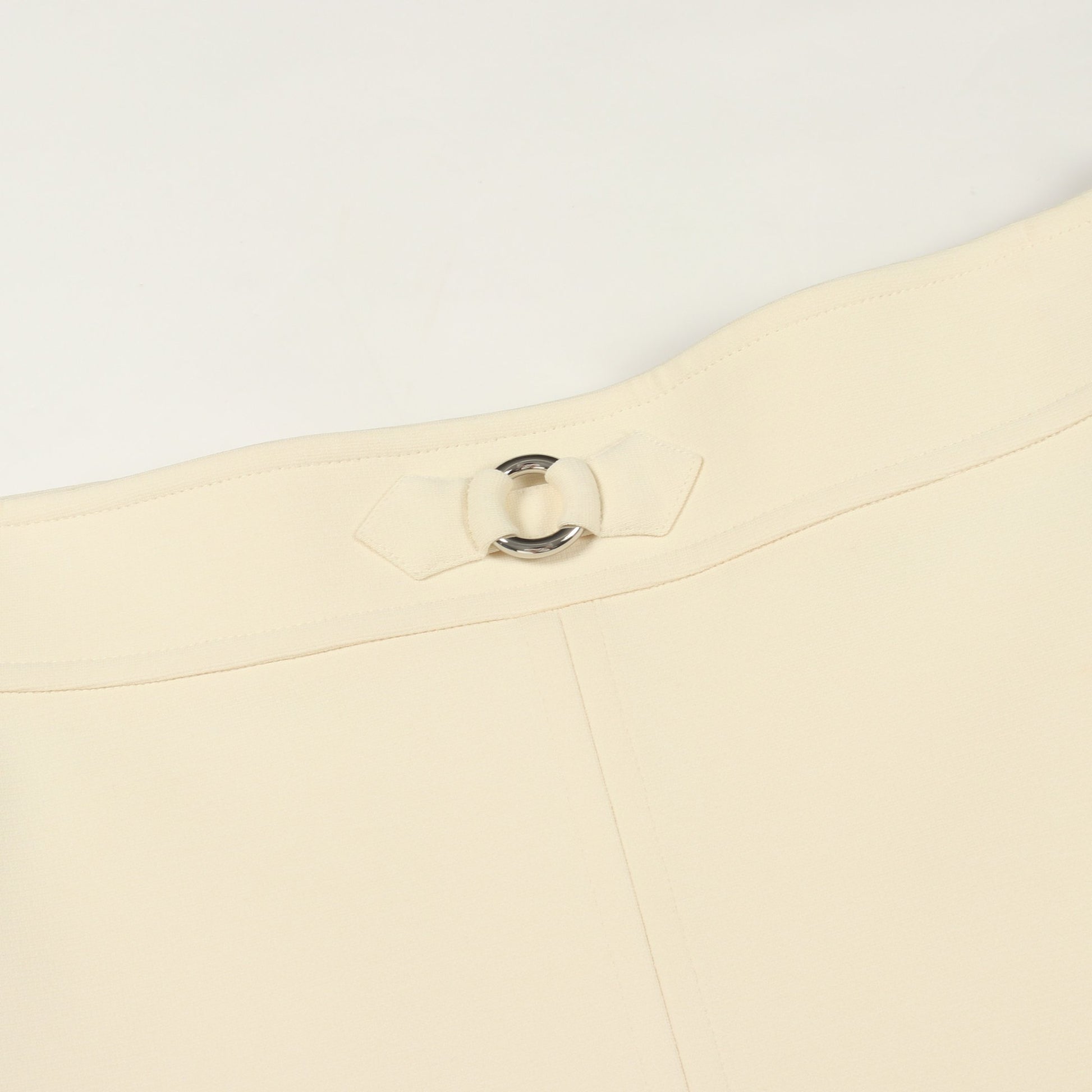 JUPE TRAPEZE スカート レーヨン アイボリー エルメス ボトムス HERMES