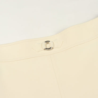 JUPE TRAPEZE スカート レーヨン アイボリー エルメス ボトムス HERMES