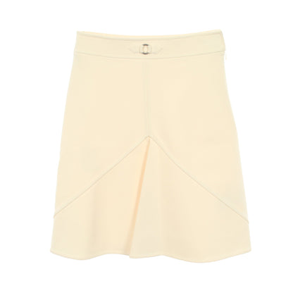 JUPE TRAPEZE スカート レーヨン アイボリー エルメス ボトムス HERMES