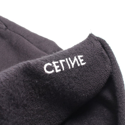 ロゴ刺繍 スウェット ハーフ パンツ コットン ブラック セリーヌ ボトムス CELINE