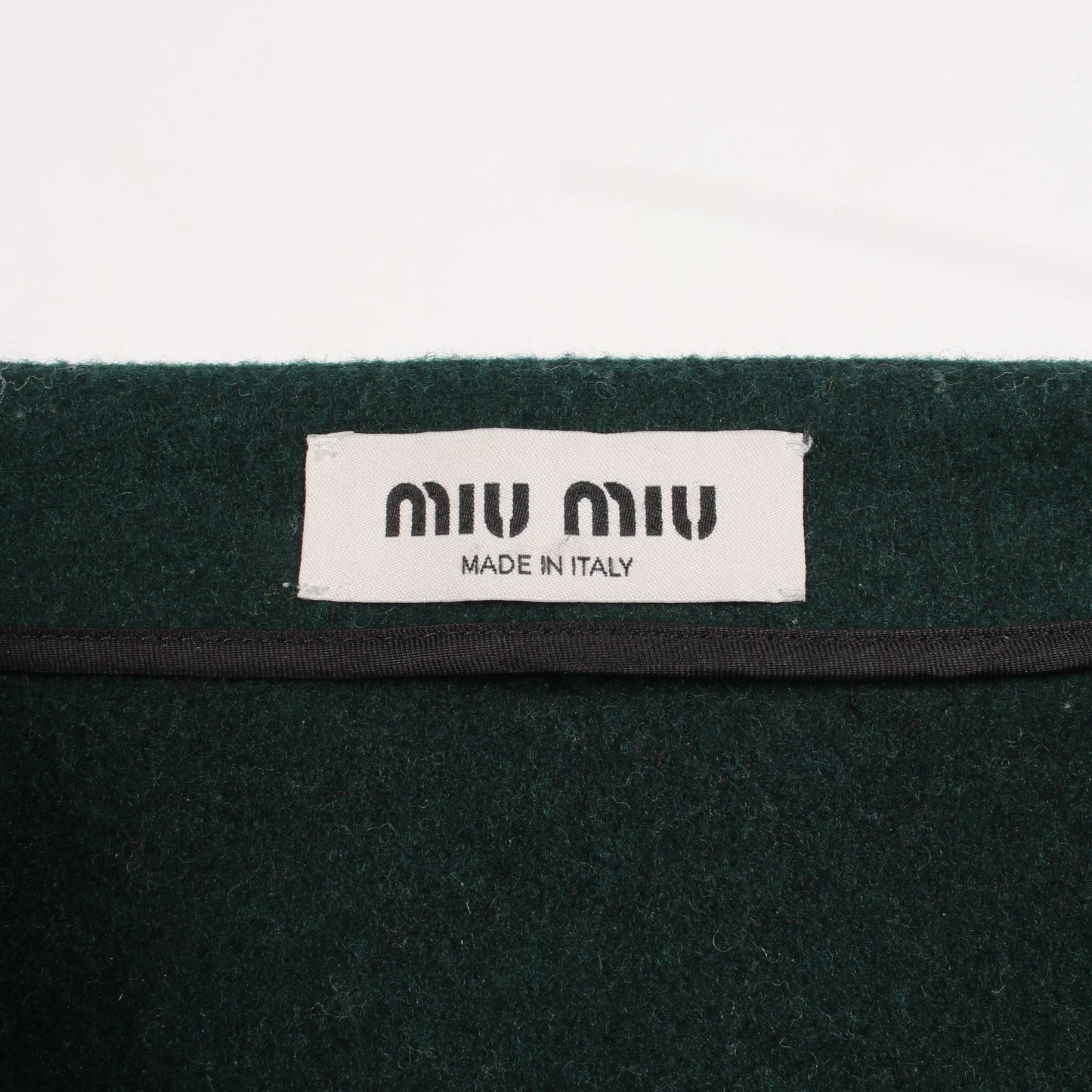 タータンチェック ミニ スカート ウール ダークグリーン マルチカラー ミュウミュウ ボトムス miu miu