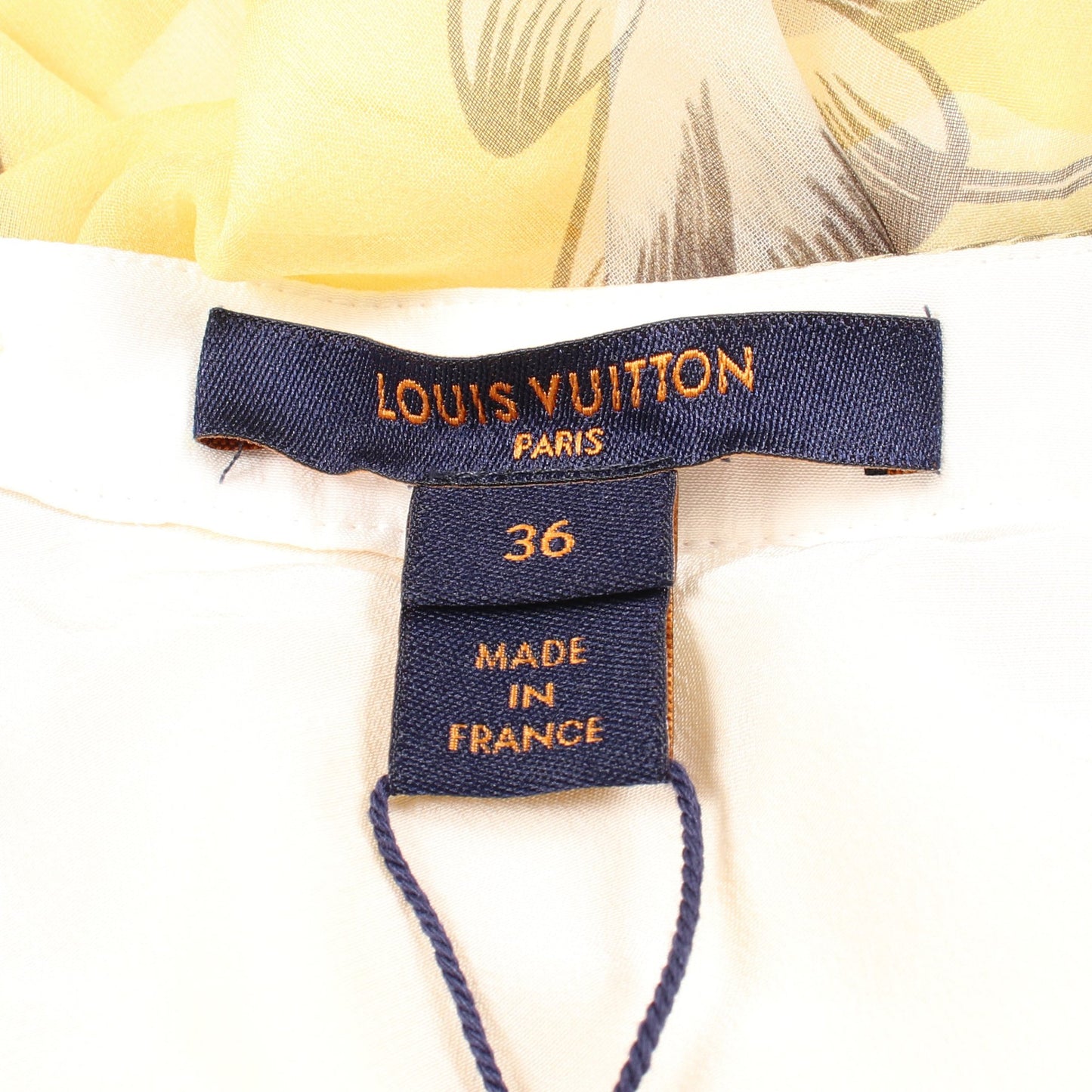 花柄 スカート シルク イエロー ホワイト グレー ルイヴィトン ボトムス LOUIS VUITTON