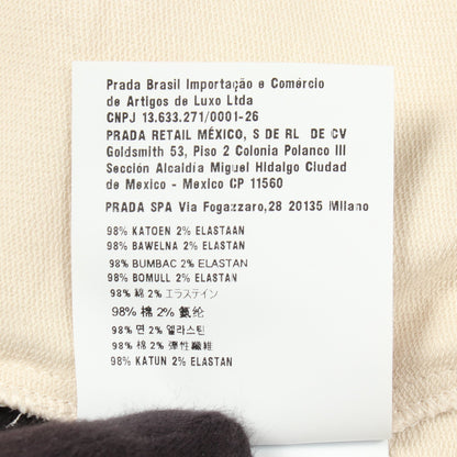 ストレッチ フード付き スウェット ワンピース コットン ライトベージュ プラダ ワンピース PRADA
