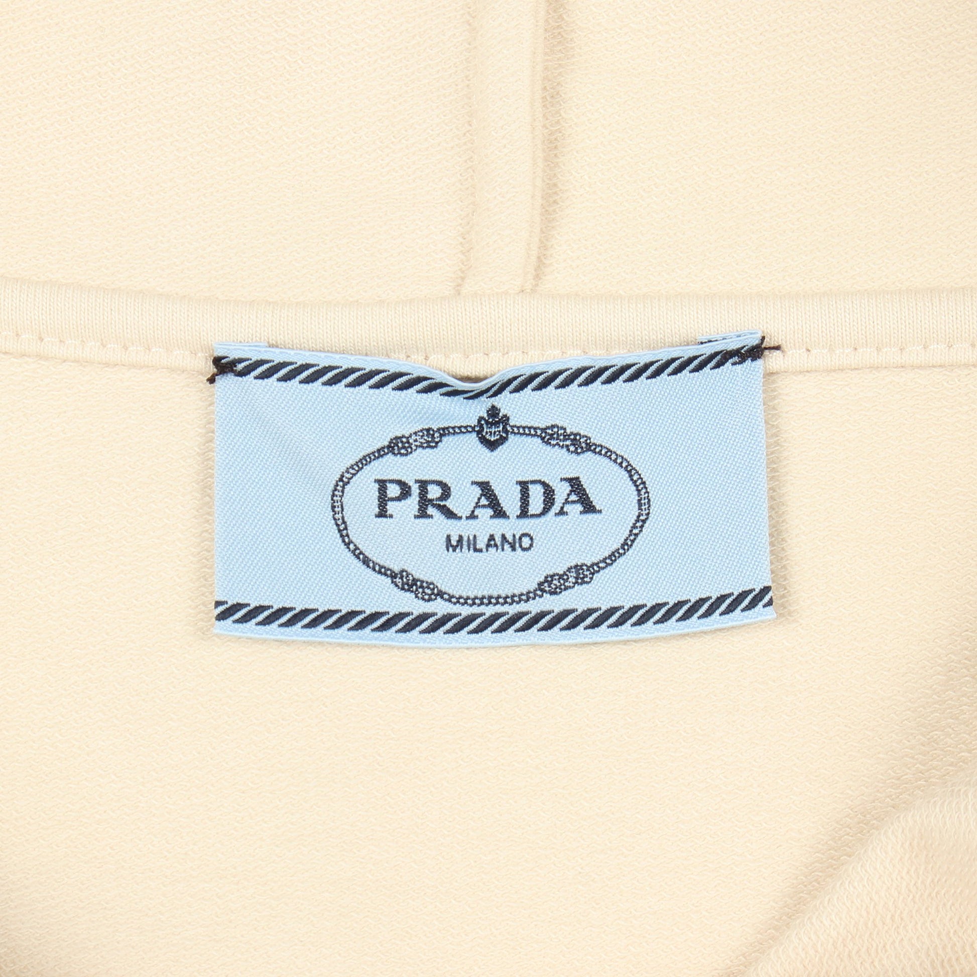 ストレッチ フード付き スウェット ワンピース コットン ライトベージュ プラダ ワンピース PRADA
