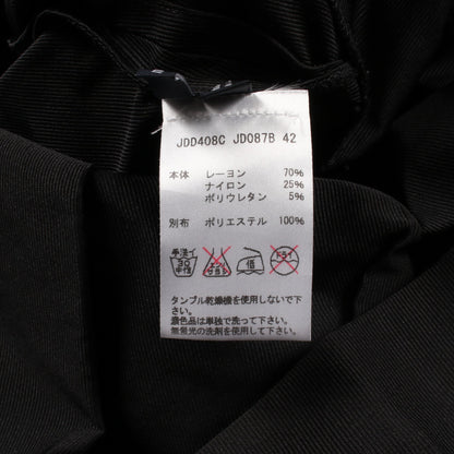 切替 プリーツ 長袖 ワンピース レーヨン ブラック ジルサンダーネイビー ワンピース JIL SANDER NAVY