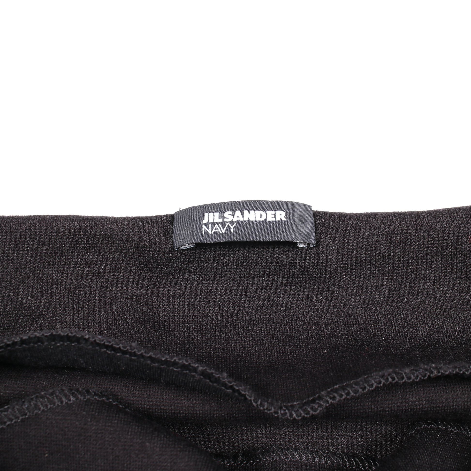 切替 プリーツ 長袖 ワンピース レーヨン ブラック ジルサンダーネイビー ワンピース JIL SANDER NAVY