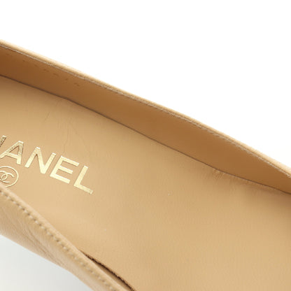 ココマーク パンプス レザー サテン ベージュ ブラック シャネル シューズ CHANEL