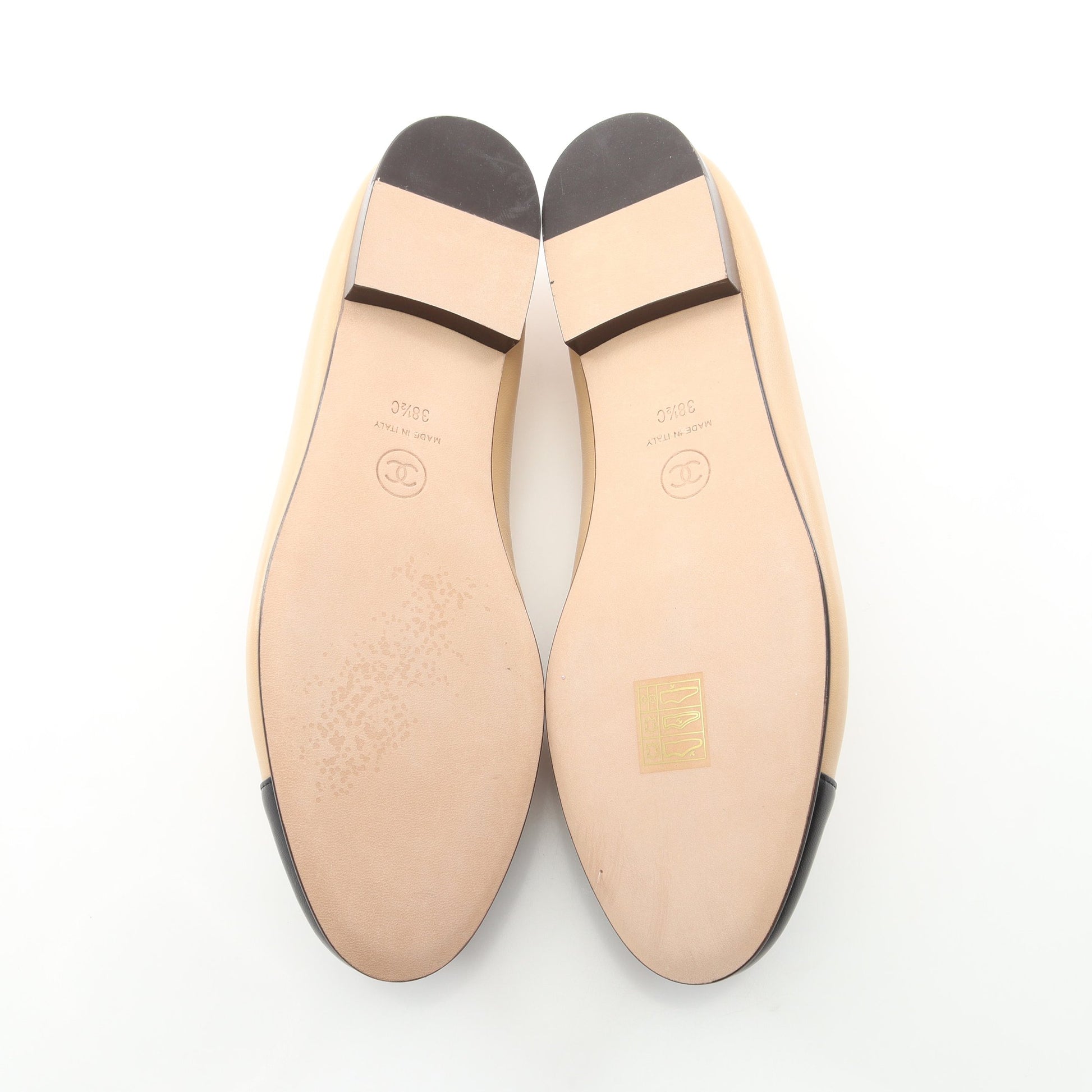 BALLERINA バレリーナ ココマーク バレエシューズ レザー ベージュ ブラック シャネル シューズ CHANEL
