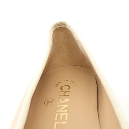 BALLERINA バレリーナ ココマーク バレエシューズ レザー ベージュ ブラック シャネル シューズ CHANEL