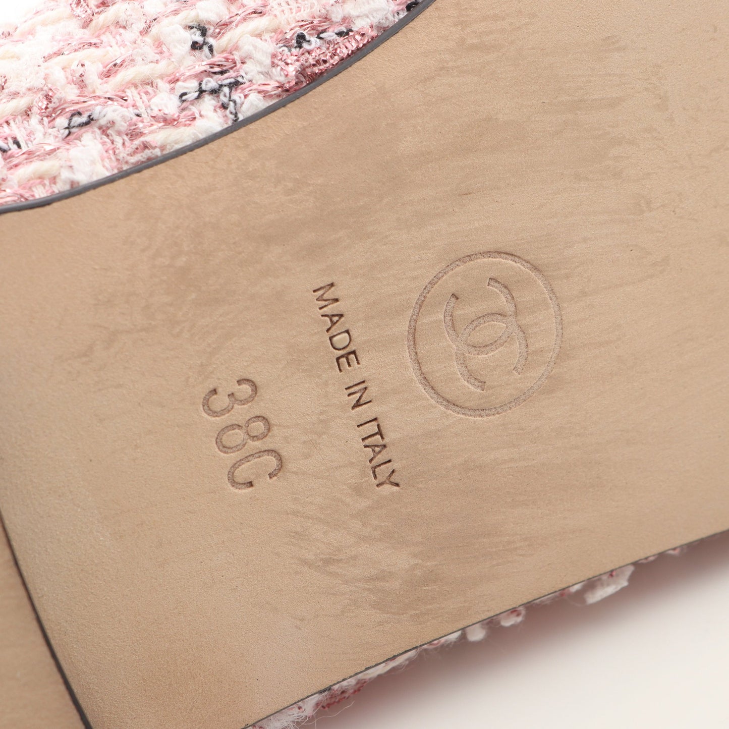 バレリーナ フラットシューズ バレエシューズ ツイード ピンク ブラック シャネル シューズ CHANEL