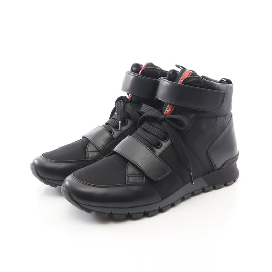 リネア ロッサ ブーツ ナイロン レザー ブラック プラダスポーツ リネアロッサ シューズ PRADA SPORT LINEA ROSSA